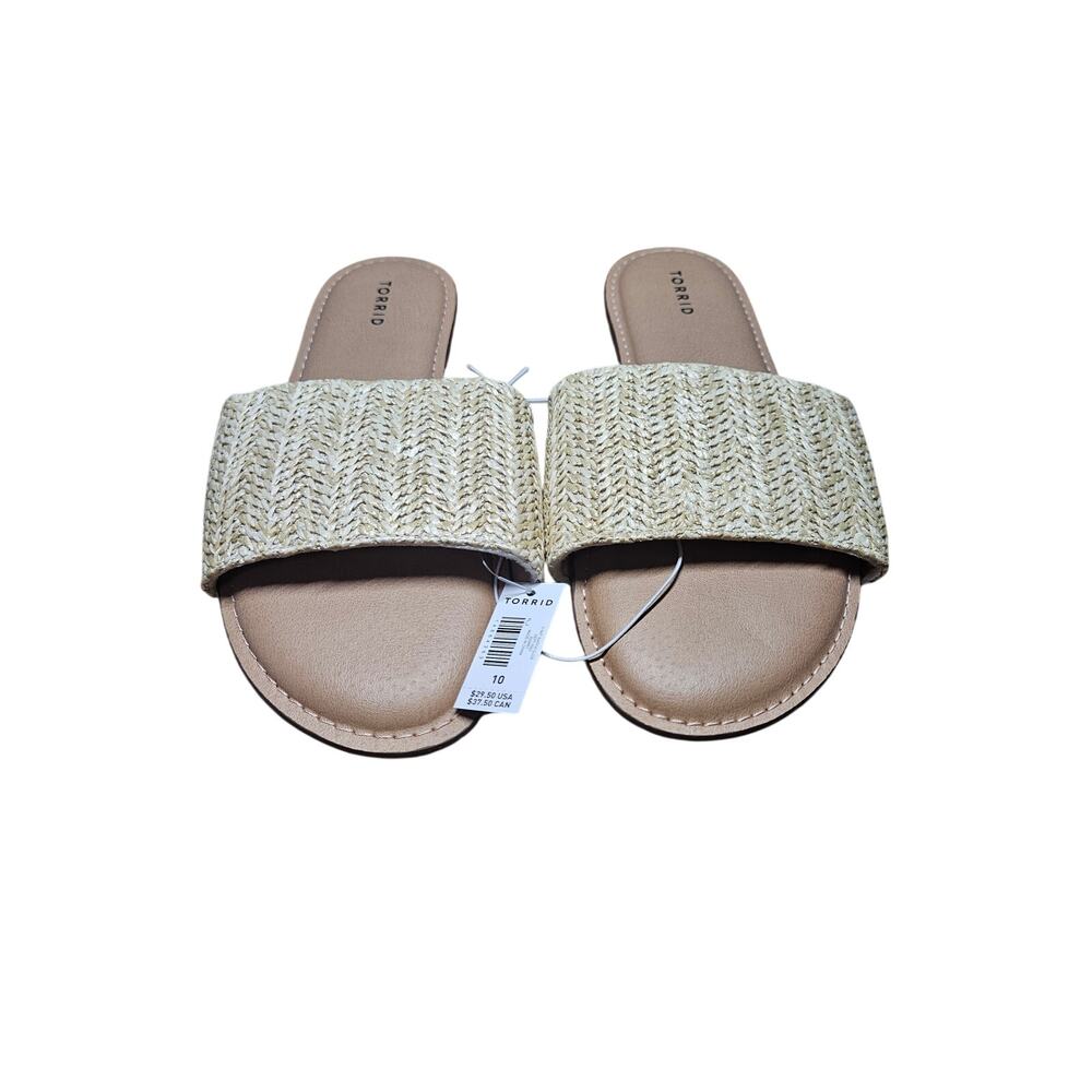 Torrid Basket Weave Slide Sandals Size 10
